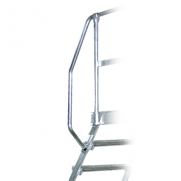 Handlauf aus Aluminium, rechte Seite, beidseitig montierbar, passend für 3 + 4 Stufen