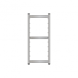 Regalrahmen aus Edelstahl, HxT 1600x600 mm, Feldlast bis 600 kg