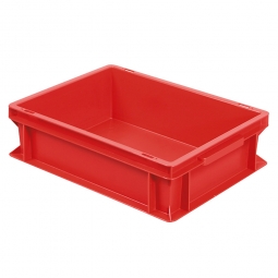 Euro-Geschirrkasten, LxBxH 400x300x120 mm, mit 2 Griffleisten, rot