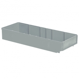 Regalkasten, grau, LxBxH 500x186x83 mm, Polystyrol-Kunststoff (PS), Gewicht 475 g