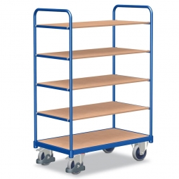 Hoher Etagenwagen mit 5 Böden, LxBxH 910x500x1530 mm, Tragkraft 250 kg