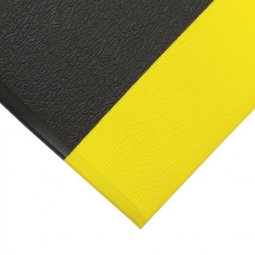 Bodenmatte, mit Strukturoberfläche, schwarz/gelb, LxB 600x900 mm, Stärke 9 mm, Vinyl-Schaum-Belag