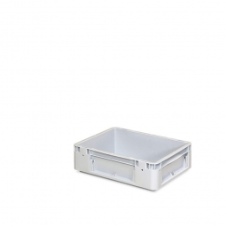 Schwerlastbehälter, geschlossen, LxBxH 400x300x120 mm, 10 Liter, 2 Griffleisten, grau