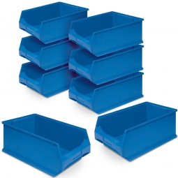 6x Sichtbox PROFI LB2, blau + GRATIS: 2 zusätzliche Sichtboxen geschenkt!