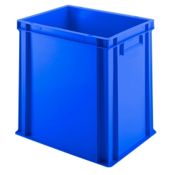 Euro-Geschirrkasten mit 2 Griffleisten, PP, LxBxH 400x300x400 mm, 37 Liter, blau