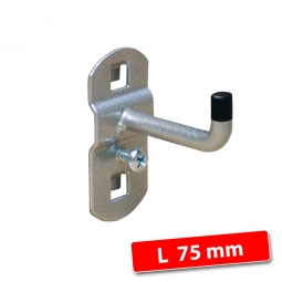 Werkzeughalter Haken, Ø 6 mm, senkrechtes Ende, Länge 75 mm, VE = 5 Stück