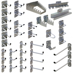 Werkzeughalter-Set für Lochplatten, 40-teilig