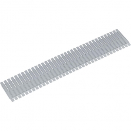 Steckunterteiler für Stapelbehälter 600x400 mm, grau, LxH 552x100 mm, 4 mm dick, Verstellraster 15 mm