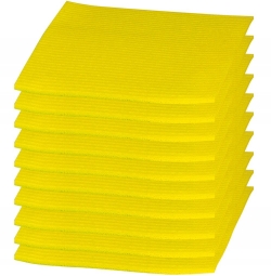 Schwammtuch, gelb, LxB 250x310 mm, Lieferung erfolgt vorgefeuchtet, Paket = 10 Schwammtücher