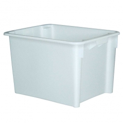 Drehstapelbehälter, LxBxH 800x600x505 mm, 170 Liter, weiß