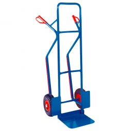 Stahl-Stapelkarre mit Luftbereifung, BxTxH 550x615x1305 mm, Tragkraft 250 kg