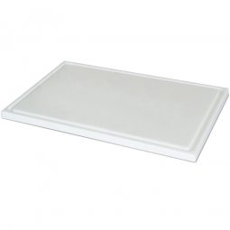 Schneidbrett aus Kunststoff, LxB 600x400 mm, 20 mm dick, weiß, lebensmittelecht