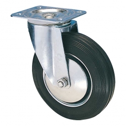 Transportgeräte-Lenkrolle, Rad-ØxB 100x30 mm, Tragkraft 70 kg, schwarz
