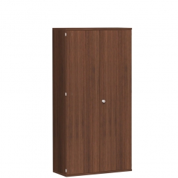 Garderobenschrank PRO, Nussbaum, BxTxH 1000x425x1920 mm, 5 Fachböden, 1 Kleiderstange