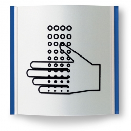 Türschild "Paris", enzianblau RAL 5010, 155x155 mm