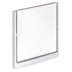 Türschild aus ABS-Kunststoff mit aufklappbarem Sichtfenster, BxH 149x148,5 mm, weiß