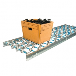 Allseiten-Röllchenbahnen, Röllchen aus Kunststoff, Ø 48 mm, LxB 500x400 mm, Achsabstand 100 mm
