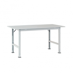 Pack- und Beistelltisch, Tragkraft 1000 kg, BxTxH 1500x800x760-870 mm, lichtgrau