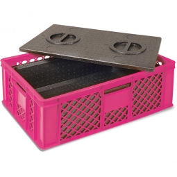Eurobehälter mit EPP-Isolierbox, LxBxH 600x400x240 mm, 20 Liter, violett