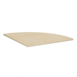 Viertelkreis-Verkettungsplatte 90° PREMIUM, Ahorn/Silber, BxT 800x800 mm