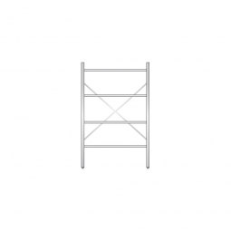 Aluminiumregal mit 4 Gitterböden, Stecksystem, BxTxH 1000x400x1600 mm, Nutztiefe 380 mm