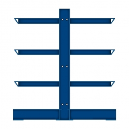 Kragarm-Anbauregal für doppelseitige Nutzung, mittelschwere Ausführung, BxTxH 1060x1350x2500 mm, Nutztiefe 2x 600 mm, Tragkraft je Fachebene 300 kg