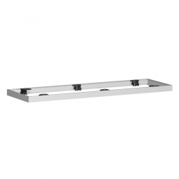 Metallsockel PRO, alusilber, BxH 1600x50 mm, mit Bodenausgleichsfüßen