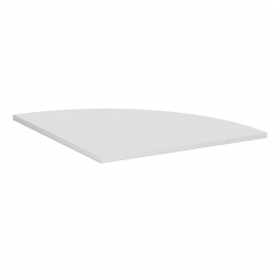 Verkettungsplatte, Viertelkreis 90° Komfort, Dekor lichtgrau, BxT 800x800 mm