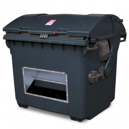 Streugutbehälter mit Entnahmeöffnung, anthrazitgrau, 1100 Liter, BxTxH 1365x1060x1450 mm