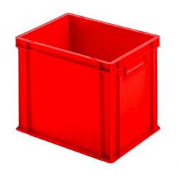 Euro-Geschirrkasten mit 2 Griffleisten, PP, LxBxH 400x300x320 mm, 31 Liter, rot