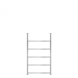 Ordnerregal mit 5 Böden, glanzverzinkt, Schraubsystem, BxTxH 1000x300x1850 mm