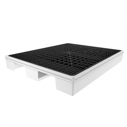 Sicherheitspalette, 95 Liter, weiß, LxBxH 1260x1060x170 mm, Tragkraft: 1500 kg