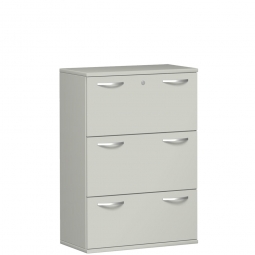 Hängeregistraturschrank PRO, 3OH, lichtgrau, BxTxH 800x425x1152 mm