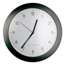 Funk-Wanduhr, schwarz, Ø 300 mm