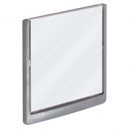 Türschild aus ABS-Kunststoff mit aufklappbarem Sichtfenster, BxH 149x148,5 mm, graphit