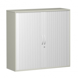 Querrollladenschrank PRO 3 Ordnerhöhen, lichtgrau, BxTxH 1200x425x1152 mm