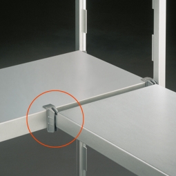 Eckverbindungsklammer für Aluminiumregale mit geschlossenen Aluregalböden, VE = 2 Stück