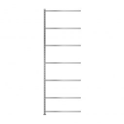 Fachboden-Anbauregal mit 7 Fachböden, Schraubsystem, glanzverzinkt, BxTxH 1003x606x3000 mm, Tragkraft 85 kg/Boden