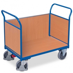 Dreiwandwagen mit Holzwänden, LxBxH 1390x800x1015 mm, Tragkraft 500 kg