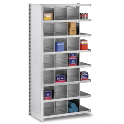Fächer-Steck-Anbauregal, glanzverzinkt, HxBxT 2000x1010x435 mm