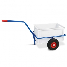 Handwagen mit Kunststoffkasten, H 320 mm, weiß, LxBxH  1250x640x660 mm, Tragkraft 200 kg