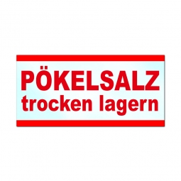 Aufkleber Pökelsalz