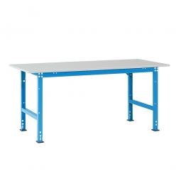 Pack- und Beistelltisch, Tragkraft 800 kg, BxTxH 1750x800x760-870 mm, lichtblau
