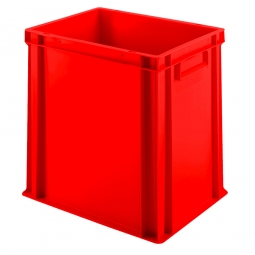 Euro-Geschirrkasten mit 2 Griffleisten, PP, LxBxH 400x300x400 mm, 37 Liter, rot