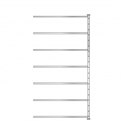 Ordner-Steck-Anbauregal, doppelseitige Ausführung, BxTxH 1235x630(2x315)x2300 mm, Oberfläche glanzverzinkt