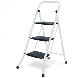 Klapptritt-Leiter aus Stahl mit 3 Stufen, Arbeitshöhe bis 2684 mm, Standhöhe 684 mm, Tragkraft bis 150 kg