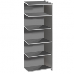 Anbau-Regal "FUTURE" BxTxH 780x380x1850 mm, anthrazit / Chrom