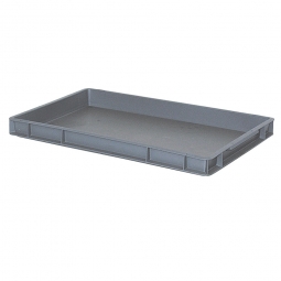Eurobehälter mit 2 Griffleisten, LxBxH 600x400x50 mm, 9 Liter, grau