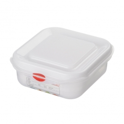 GN-Vorratsdose/Frischhaltebox GN1/6 mit Deckel, LxBxH 176x162x65 mm, 1,1 Liter