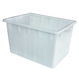 Kunststoffwanne mit umlaufendem U-Rand, 180 Liter, LxBxH 800x600x490 mm, weiß